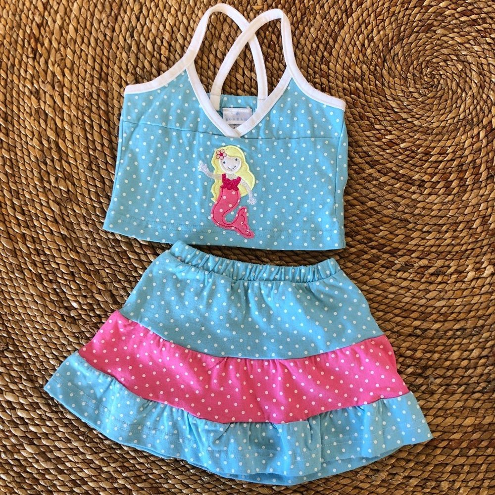 New 24 Month Mermaid 2 Piece Set Toddler Toddlers‎ Girls Mermaids Skirt Top Fun